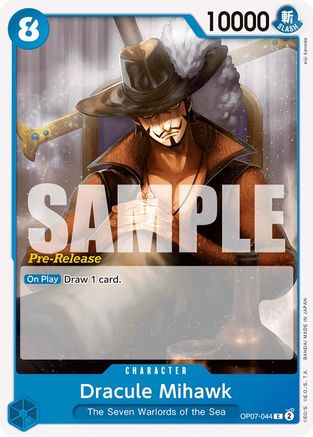 (OP07-044) Dracule Mihawk - 500 Years in the Future Pre-Release Cards Normal