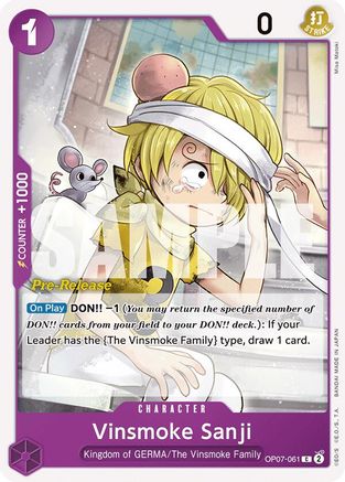 (OP07-061) Vinsmoke Sanji - 500 Years in the Future Pre-Release Cards Normal