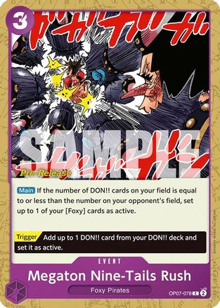 (OP07-078) Megaton Nine-Tails Rush - 500 Years in the Future Pre-Release Cards Normal