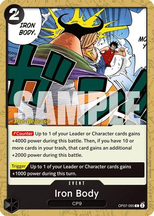 (OP07-095) Iron Body - 500 Years in the Future Pre-Release Cards Normal