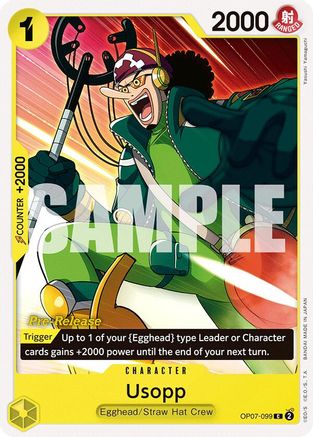 (OP07-099) Usopp - 500 Years in the Future Pre-Release Cards Normal