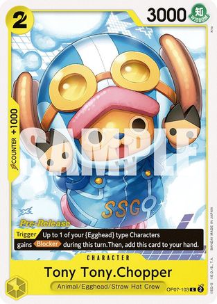 (OP07-103) Tony Tony.Chopper (103) - 500 Years in the Future Pre-Release Cards Normal