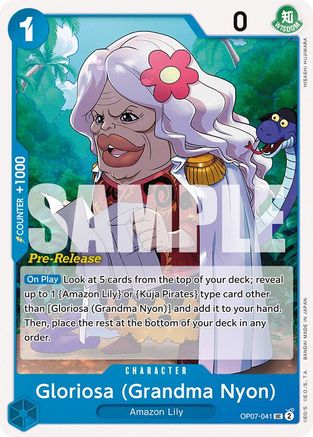 (OP07-041) Gloriosa (Grandma Nyon) - 500 Years in the Future Pre-Release Cards Normal