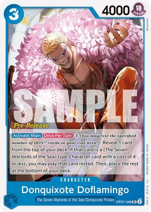 (OP07-048) Donquixote Doflamingo - 500 Years in the Future Pre-Release Cards Normal