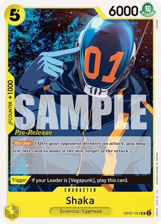 (OP07-101) Shaka - 500 Years in the Future Pre-Release Cards Normal