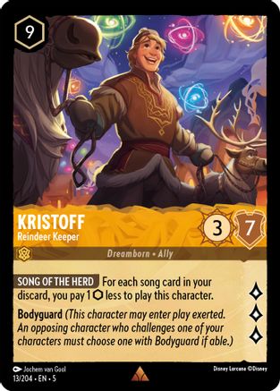 (013/204) Kristoff - Reindeer Keeper - Shimmering Skies Cold Foil