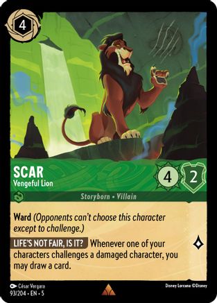 (093/204) Scar - Vengeful Lion - Shimmering Skies Cold Foil