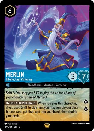 (159/204) Merlin - Intellectual Visionary - Shimmering Skies Cold Foil