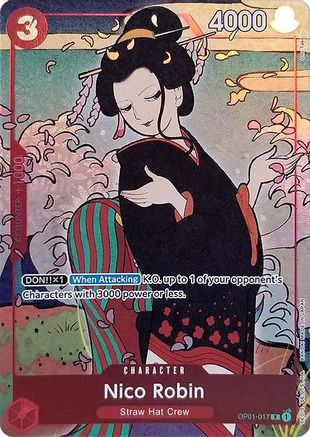 (OP01-017) Nico Robin (English Version 1st Anniversary Set) - One Piece Promotion Cards Foil
