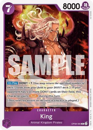 (OP08-060) King (060) - Two Legends Foil
