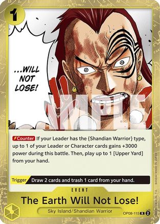 (OP08-115) The Earth Will Not Lose! - Two Legends Foil