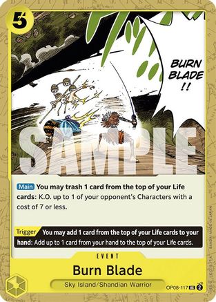(OP08-117) Burn Blade - Two Legends Normal
