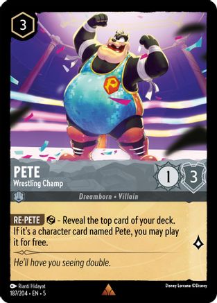 (187/204) Pete - Wrestling Champ - Shimmering Skies Cold Foil