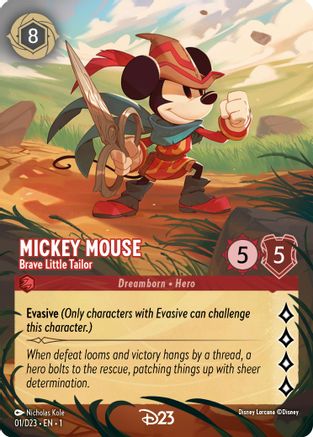(1) Mickey Mouse - Brave Little Tailor (Extended Art) - D23 Promos Holofoil