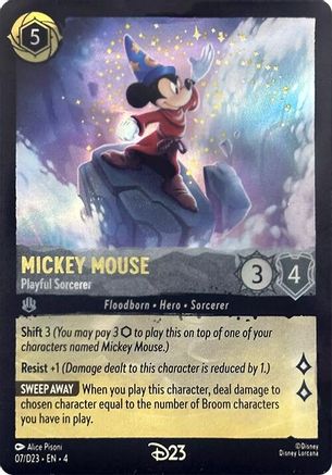 (7) Mickey Mouse - Playful Sorcerer - D23 Promos Holofoil