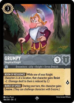 (186/204) Grumpy - Skeptical Knight - Shimmering Skies Normal