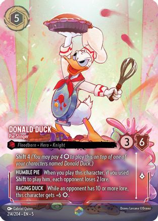 (214/204) Donald Duck - Pie Slinger (Enchanted) - Shimmering Skies Holofoil