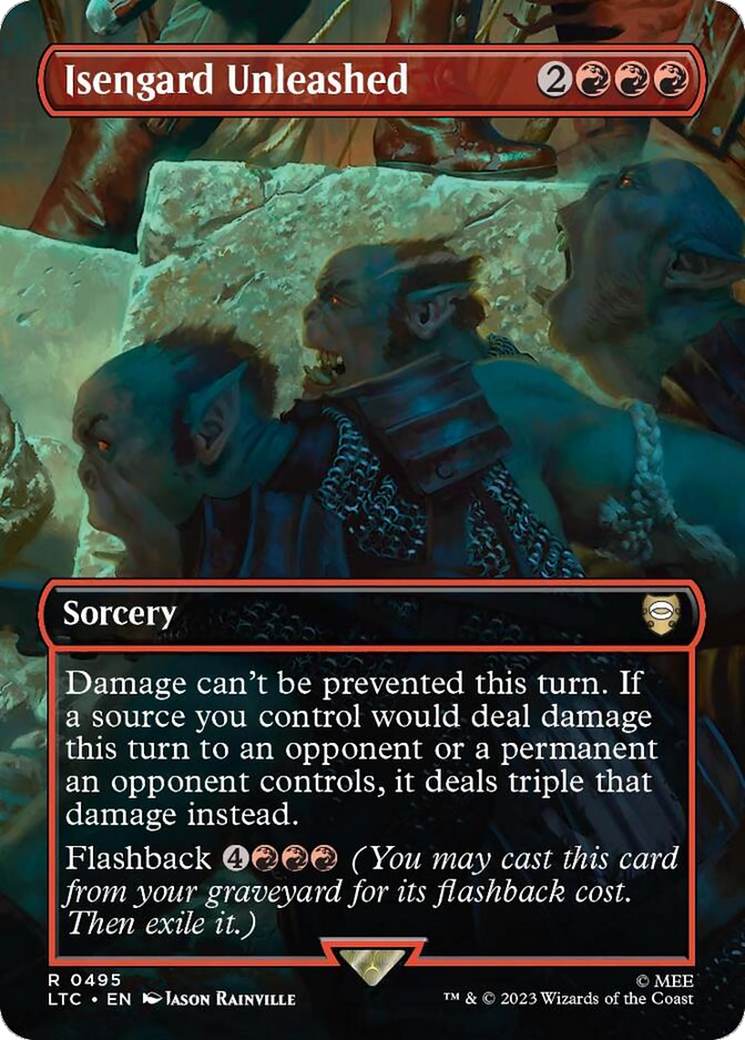 Isengard Unleashed (Borderless) (LTC-495) - Tales of Middle-earth Commander (Borderless) Foil