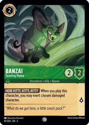 (087/204) Banzai - Taunting Hyena - Shimmering Skies Cold Foil