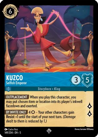 (149/204) Kuzco - Selfish Emperor - Shimmering Skies Cold Foil