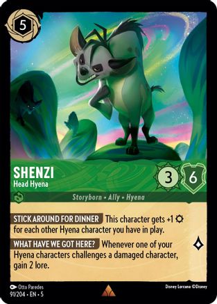 (091/204) Shenzi - Head Hyena - Shimmering Skies Cold Foil