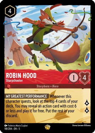 (118/204) Robin Hood - Sharpshooter - Shimmering Skies Normal
