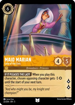 (022/204) Maid Marian - Lady of the Lists - Shimmering Skies Normal