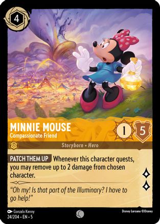 (024/204) Minnie Mouse - Compassionate Friend - Shimmering Skies Normal