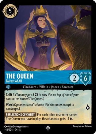 (144/204) The Queen - Fairest of All - Shimmering Skies Cold Foil