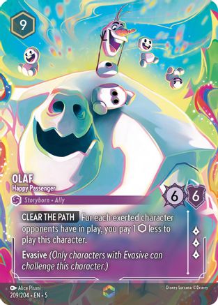 (209/204) Olaf - Happy Passenger (Enchanted) - Shimmering Skies Holofoil
