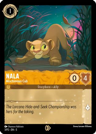 (003) Nala - Mischievous Cub - Disney Lorcana Promo Cards Cold Foil