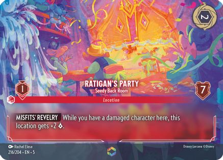 (216/204) Ratigan's Party - Seedy Back Room (Enchanted) - Shimmering Skies Holofoil