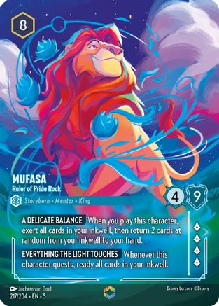 (217/204) Mufasa - Ruler of Pride Rock (Enchanted) - Shimmering Skies Holofoil
