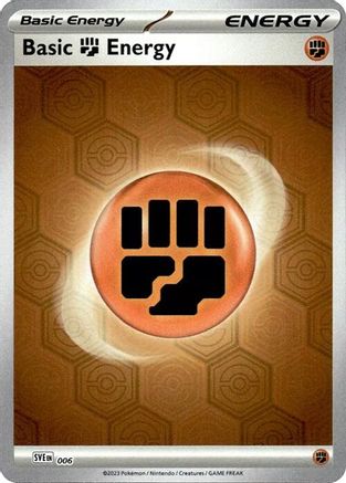 Basic Fighting Energy 006 - SVE Scarlet & Violet Energies - Reverse Holofoil - Common