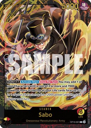 (ST13-001) Sabo (Premium Card Collection -Leader Collection-) - One Piece Promotion Cards Foil