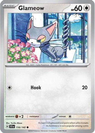 Glameow 116/142 - SV07 Stellar Crown Reverse Holofoil - Common