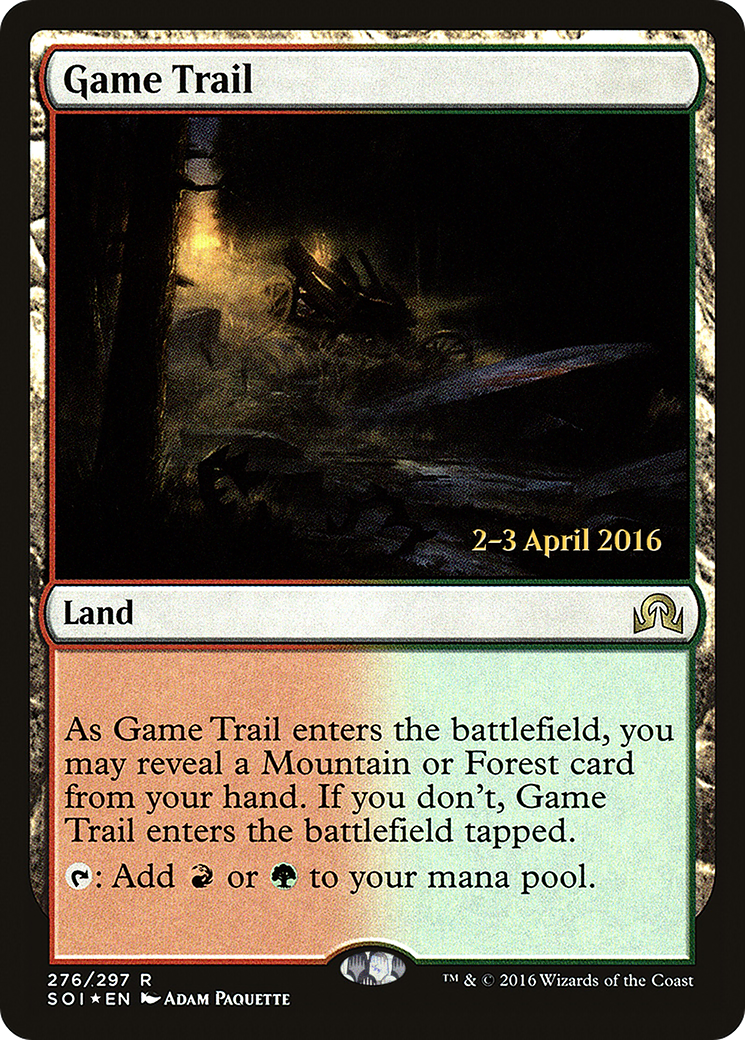 Game Trail (PRE-276S) - Shadows over Innistrad Promos (Prerelease) Foil