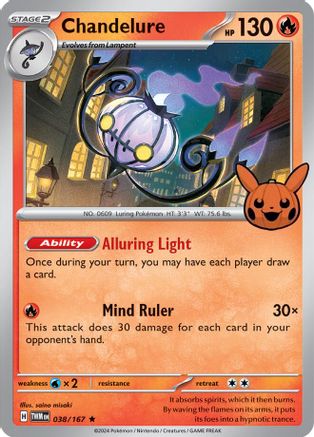 Chandelure - 038/167 - Trick or Trade BOOster Bundle 2024 Normal