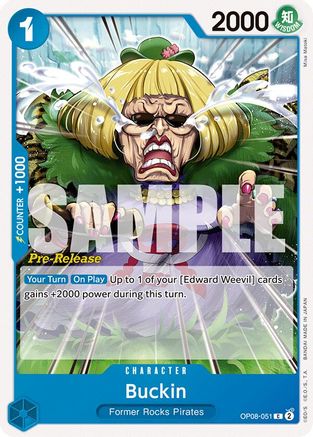(OP08-051) Buckin - Two Legends Pre-Release Cards Normal