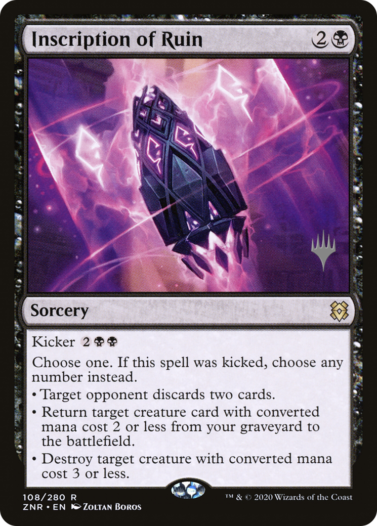 Inscription of Ruin (PPZNR-108P) - Zendikar Rising Promos (Promo Pack)