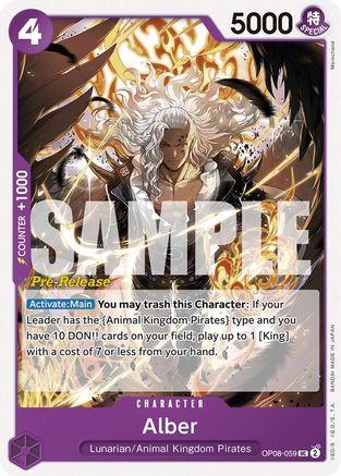 (OP08-059) Alber - Two Legends Pre-Release Cards Normal