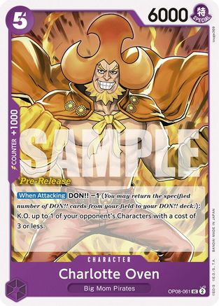 (OP08-061) Charlotte Oven - Two Legends Pre-Release Cards Normal