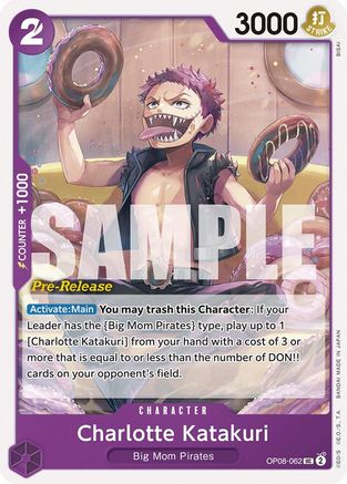 (OP08-062) Charlotte Katakuri (062) - Two Legends Pre-Release Cards Normal