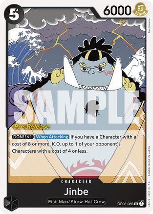 (OP08-085) Jinbe - Two Legends Pre-Release Cards Normal