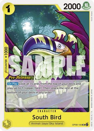 (OP08-100) South Bird - Two Legends Pre-Release Cards Normal