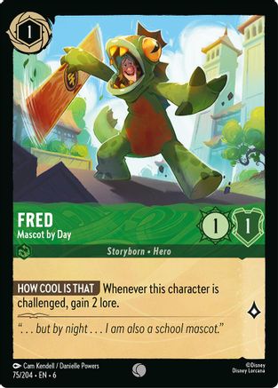 (075/204) Fred - Mascot by Day - Azurite Sea Cold Foil