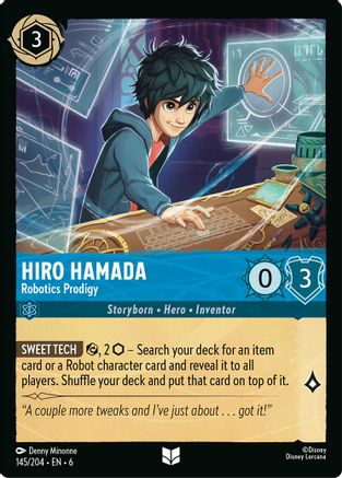 (145/204) Hiro Hamada - Robotics Prodigy - Azurite Sea Cold Foil
