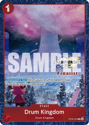 (OP08-020) Drum Kingdom (Championship 2024 Finalist Card Set) - One Piece Promotion Cards Foil