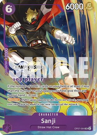 (OP07-064) Sanji (Championship 2024 Top Player Pack) - One Piece Promotion Cards Foil