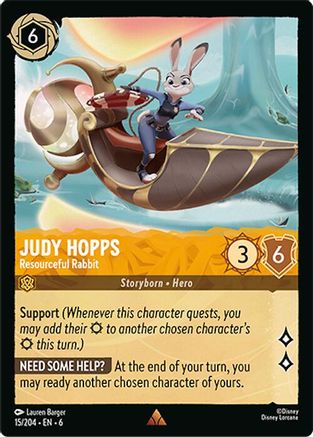(015/204) Judy Hopps - Resourceful Rabbit - Azurite Sea Normal